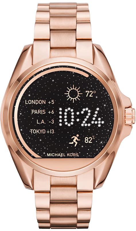 michael kors bradshaw rose gold tone smartwatch|Michael Kors smartwatch price.